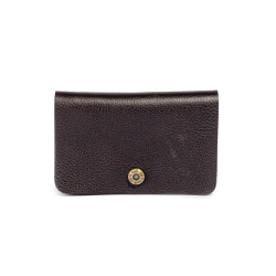 Bleu De Chauffe Grisbi Portefeuille Cuir Marron Brun