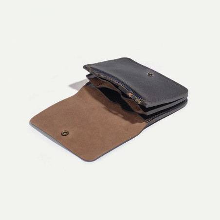 Bleu De Chauffe Grisbi Portefeuille Cuir Marron Brun 3