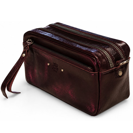 Mila Louise Tata XS CC Petit Sac Trotteur En Cuir Grainé Rouge côté