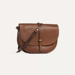 Bleu de Chauffe Mini Sac Postier Java Brun Ambré cote