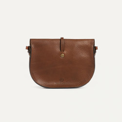 Bleu de Chauffe Mini Sac Postier Java Brun Ambré dos