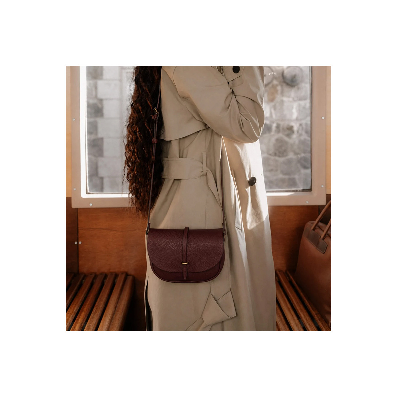 Bleu de Chauffe Mini Sac Postier Java Tourbe