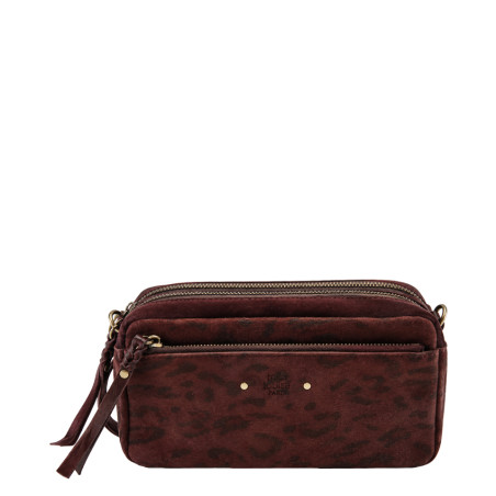 Mila Louise Tata XS PA1 Petit Sac Trotteur Motif Panthère Rouge