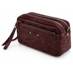 Mila Louise Tata XS PA1 Petit Sac Trotteur Motif Panthère Rouge