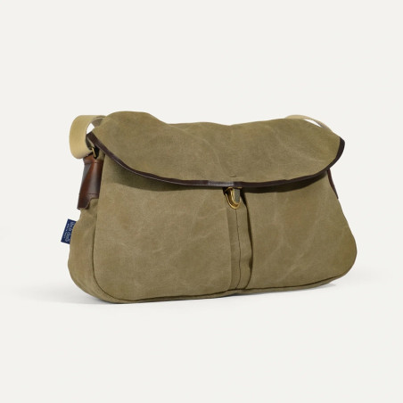 Bleu De Chauffe Léon Sac Besace En Toile Kaki US profil