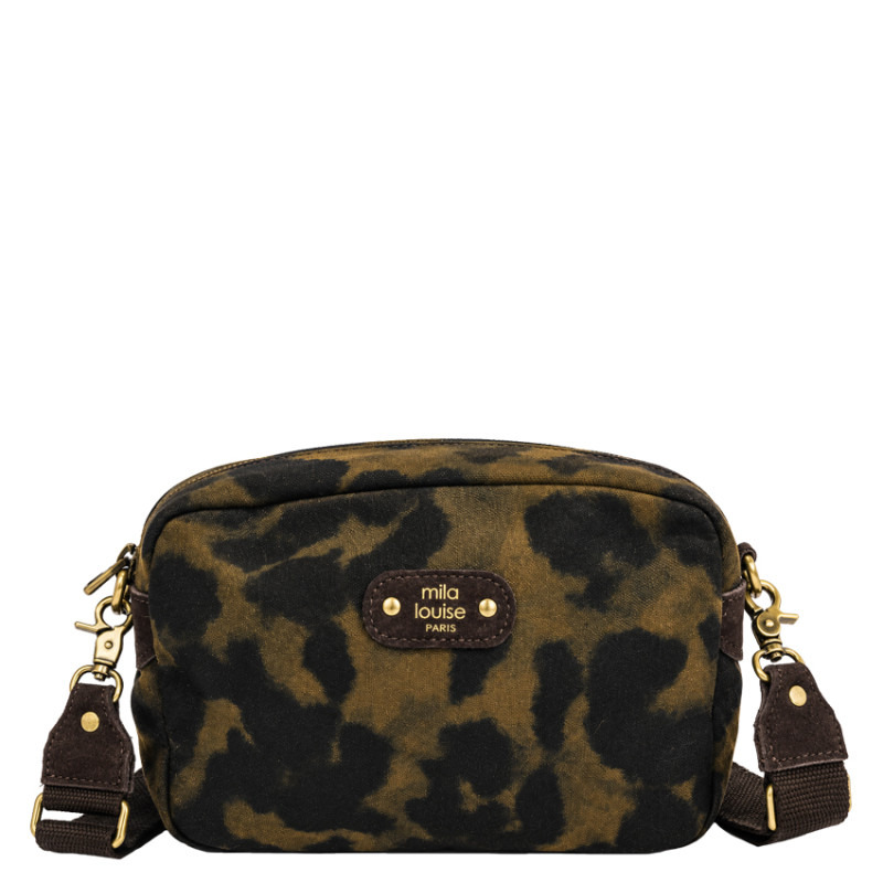 Mila Louise Trott L LP3 Leopard Trotter Bag Dark Brown