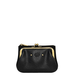Mila Louise Uzu CC Coin Purse in Black Leather
