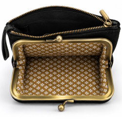 Mila Louise Uzu CC Porte-Monnaie En Cuir Noir