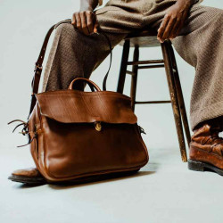 Bleu de Chauffe Zeppo Solo Sac Business Brun Ambré