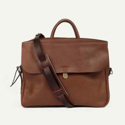 Bleu de Chauffe Zeppo Solo Sac Business Brun Ambré face