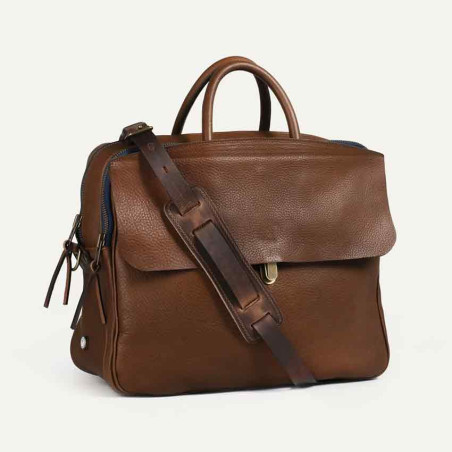 Bleu de Chauffe Zeppo Solo Sac Business Brun Ambré cote
