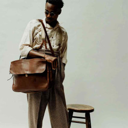 Bleu de Chauffe Zeppo Solo Sac Business Brun Ambré