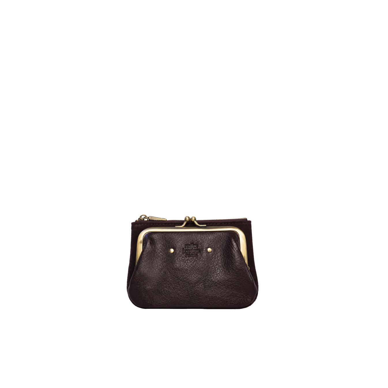 Mila Louise Uzu CC Coin Purse in Red Leather