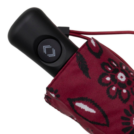 Isotoner Bandana Bordeaux compact automatic umbrella