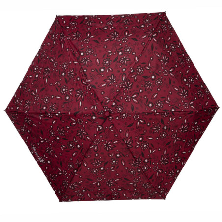 Isotoner Bandana Bordeaux compact automatic umbrella