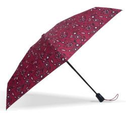 Isotoner Bandana Bordeaux compact automatic umbrella