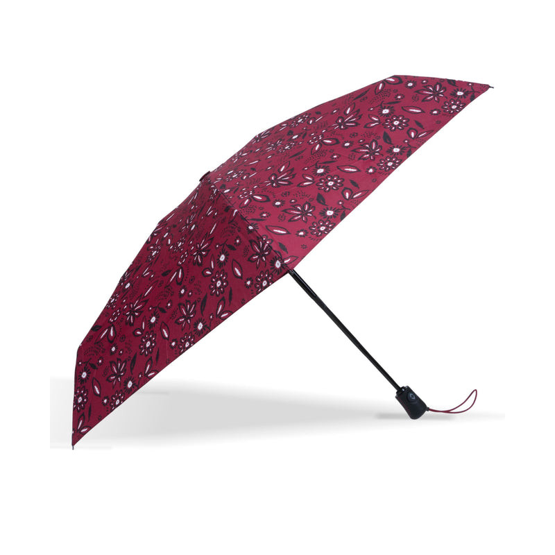 Isotoner Parapluie Mini Pliant Automatique Bandana Bordeaux