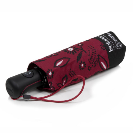 Isotoner Parapluie compact automatique Bandana Bordeaux