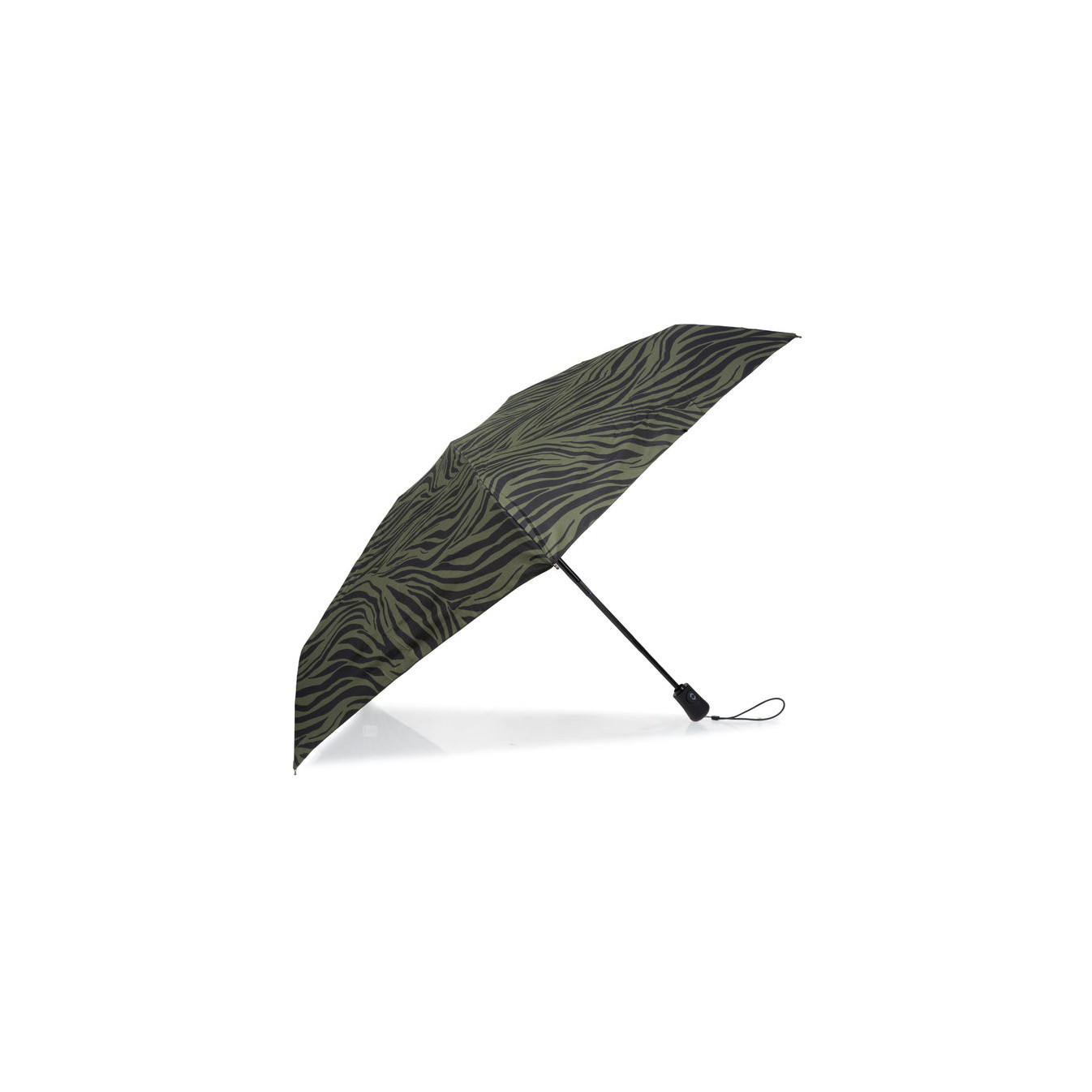 Isotoner Parapluie compact automatique Zèbre Kaki