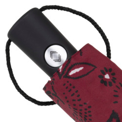 Isotoner Parapluie Pliant Automatique Bandana Bordeaux