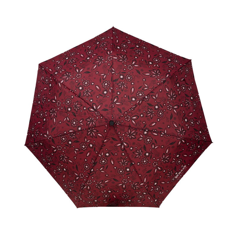 Isotoner Compact Automatic Folding Umbrella Bordeaux