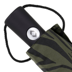 Isotoner Parapluie Pliant Automatique Zèbre Kaki