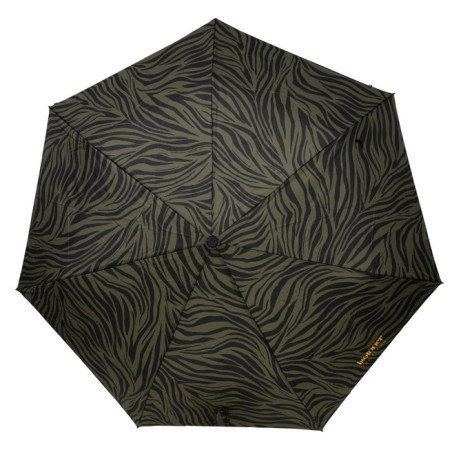 Isotoner Parapluie Pliant Automatique Zèbre Kaki