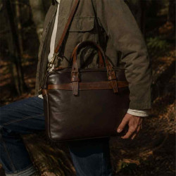 Bleu de Chauffe Sac Business Ledger Marron