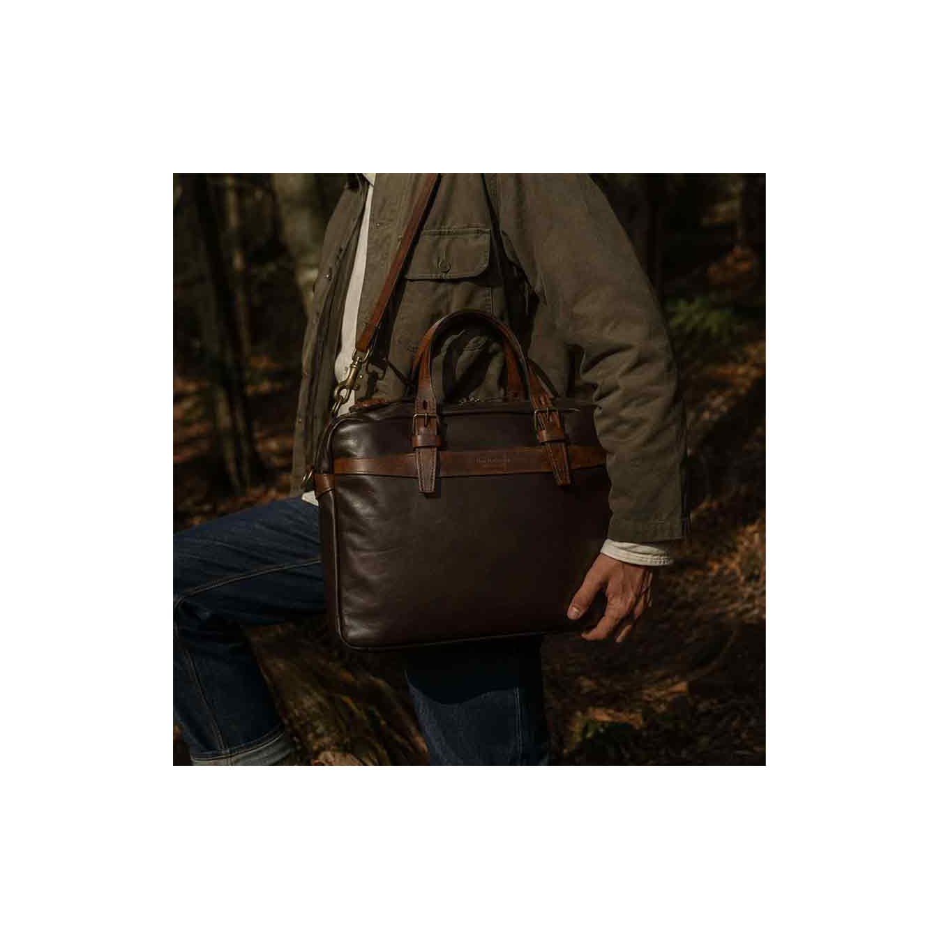 Bleu de Chauffe Sac Business Ledger Marron