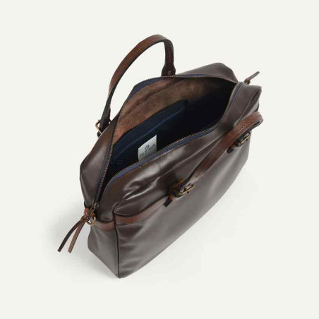 Bleu de Chauffe Sac Business Ledger Marron ouvert