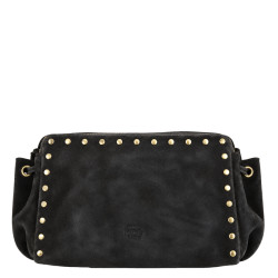 Mila Louise Zaza V Sac Porté Travers En Cuir Velours Kaki Dark