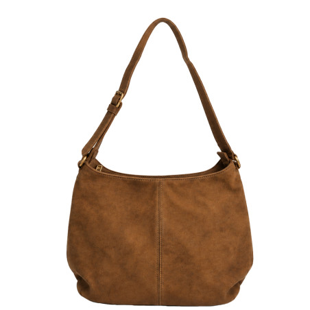 Farfouillette Sac Besace Effet Velours Moka