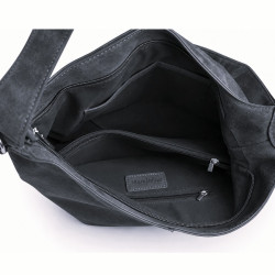 Farfouillette Sac Besace Effet Velours Prune