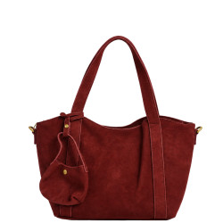 Farfouillette Sac Shopping 2 En 1 Prune