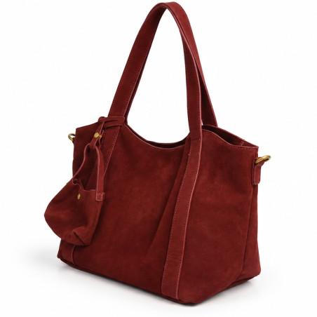Farfouillette Sac Shopping 2 En 1 Prune côté