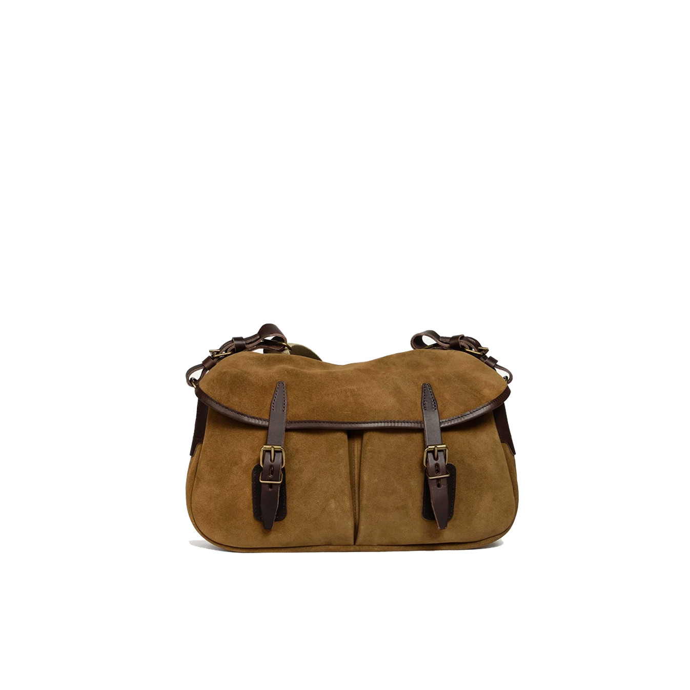 Bleu de Chauffe Sac Musette S Cuir Velours Marron Noisette