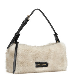 Lancaster Moumoute Small Trotter Rectangle Bag 518-085 Cream Black