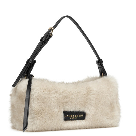 Lancaster Moumoute Small Trotter Rectangle Bag 518-085 Cream Black