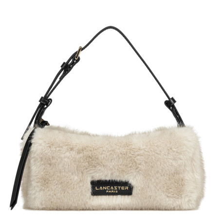 Lancaster Moumoute Small Trotter Rectangle Bag 518-085 Cream Black