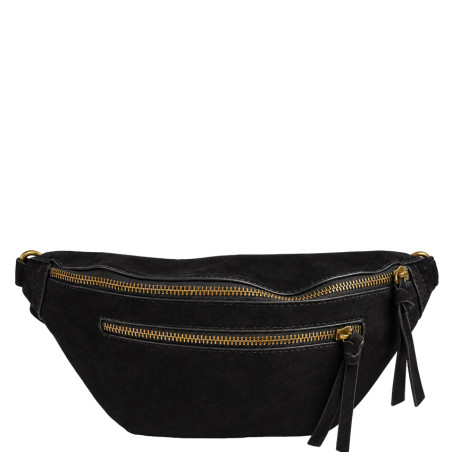 Farfouillette Sac Banane Zippé & Végan Noir face