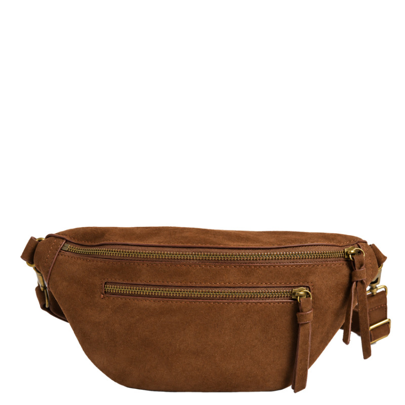 Farfouillette Zippered Vegan Banana Bag Moka