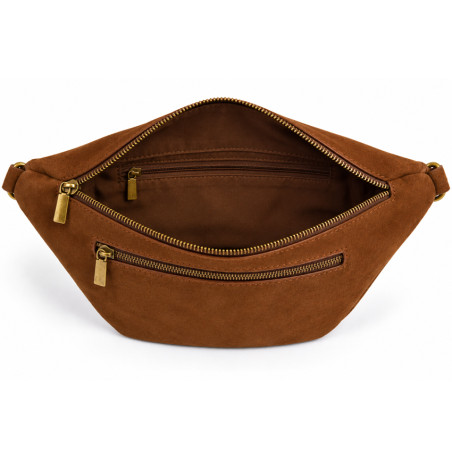 Farfouillette Zippered Vegan Banana Bag Moka