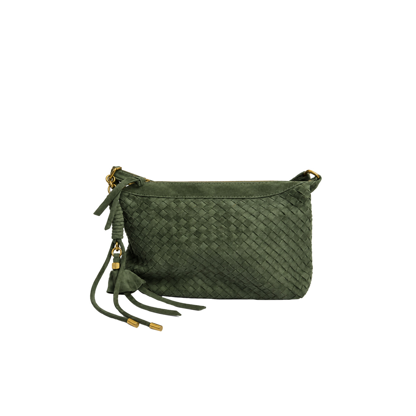 Farfouillette Sac Besace Tressé Vert