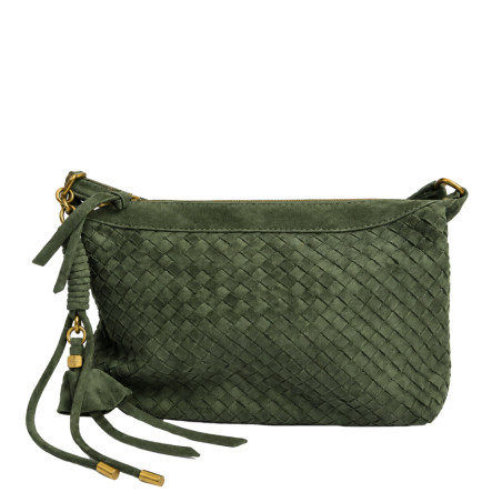 Farfouillette Sac Besace Tressé Vert
