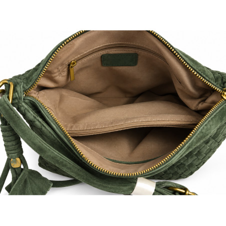 Farfouillette Drawstring Bag Woven Green