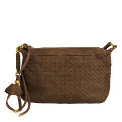 Farfouillette Sac Besace Tressé Café