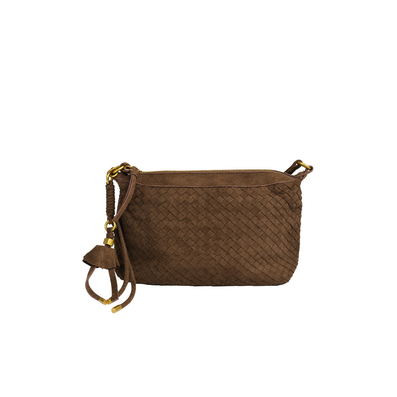 Farfouillette Drawstring Bag Woven Coffee