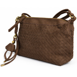 Farfouillette Drawstring Bag Woven Coffee