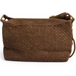 Farfouillette Sac Besace Tressé Café dos