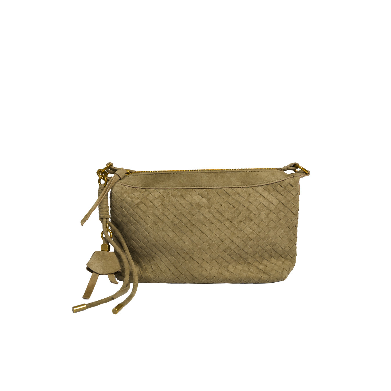 Farfouillette Sac Besace Tressé Taupe